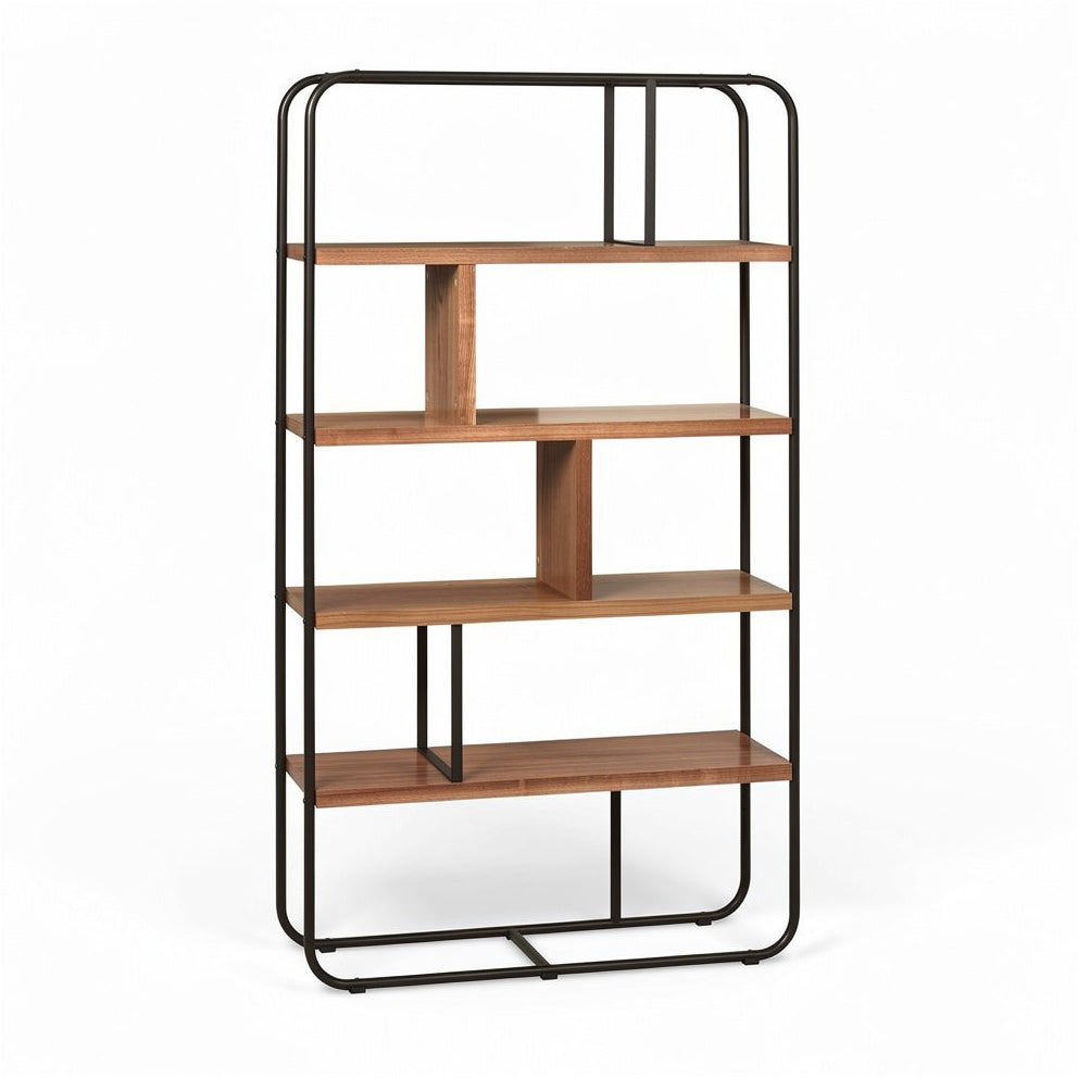 **Technische Titel in het Nederlands: "Moderne Boekenkast met Metalen Frame en Houten Planken"**