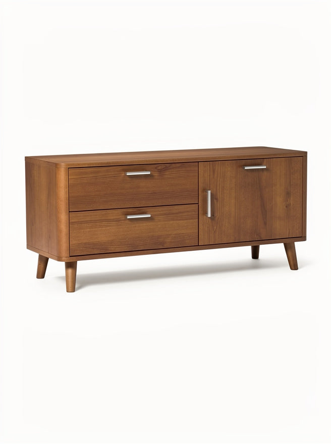**Moderne houten kast met lades en deuren**